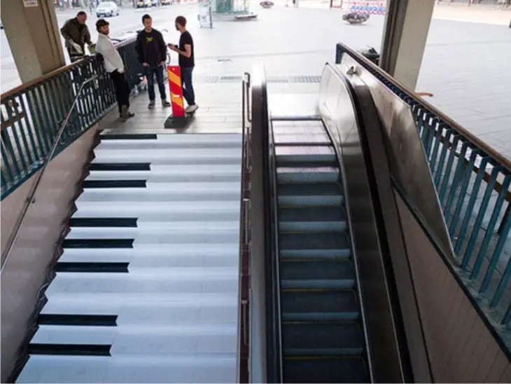 Stairs in the shape of Piana keys