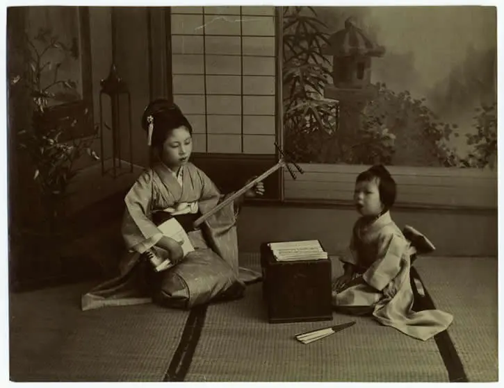 Photo of old Japanese family