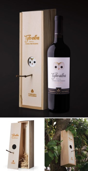 Wine box that can be used as an aviary