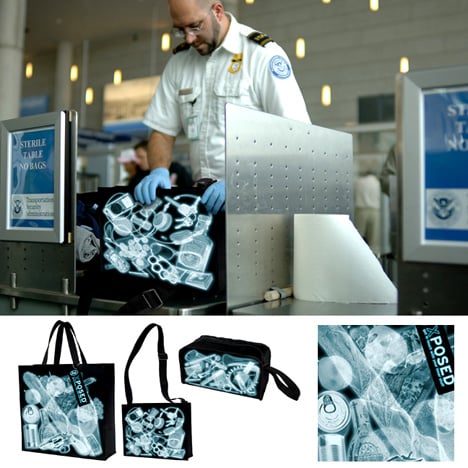 X-ray bag that shows what's inside 