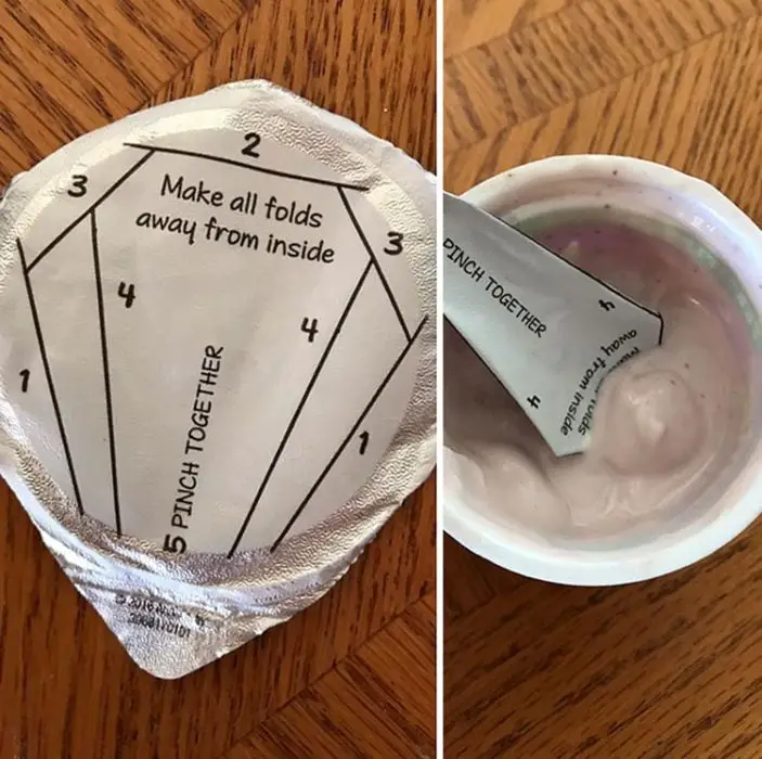Yogurt Packaging Cap That Becomes Spoon