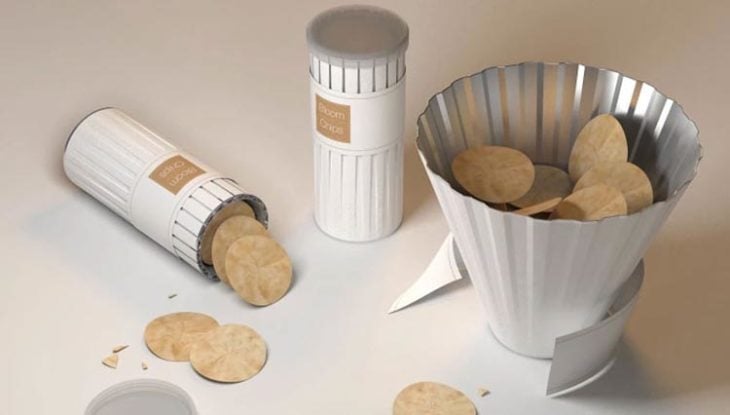 potato tube that turns into bowl
