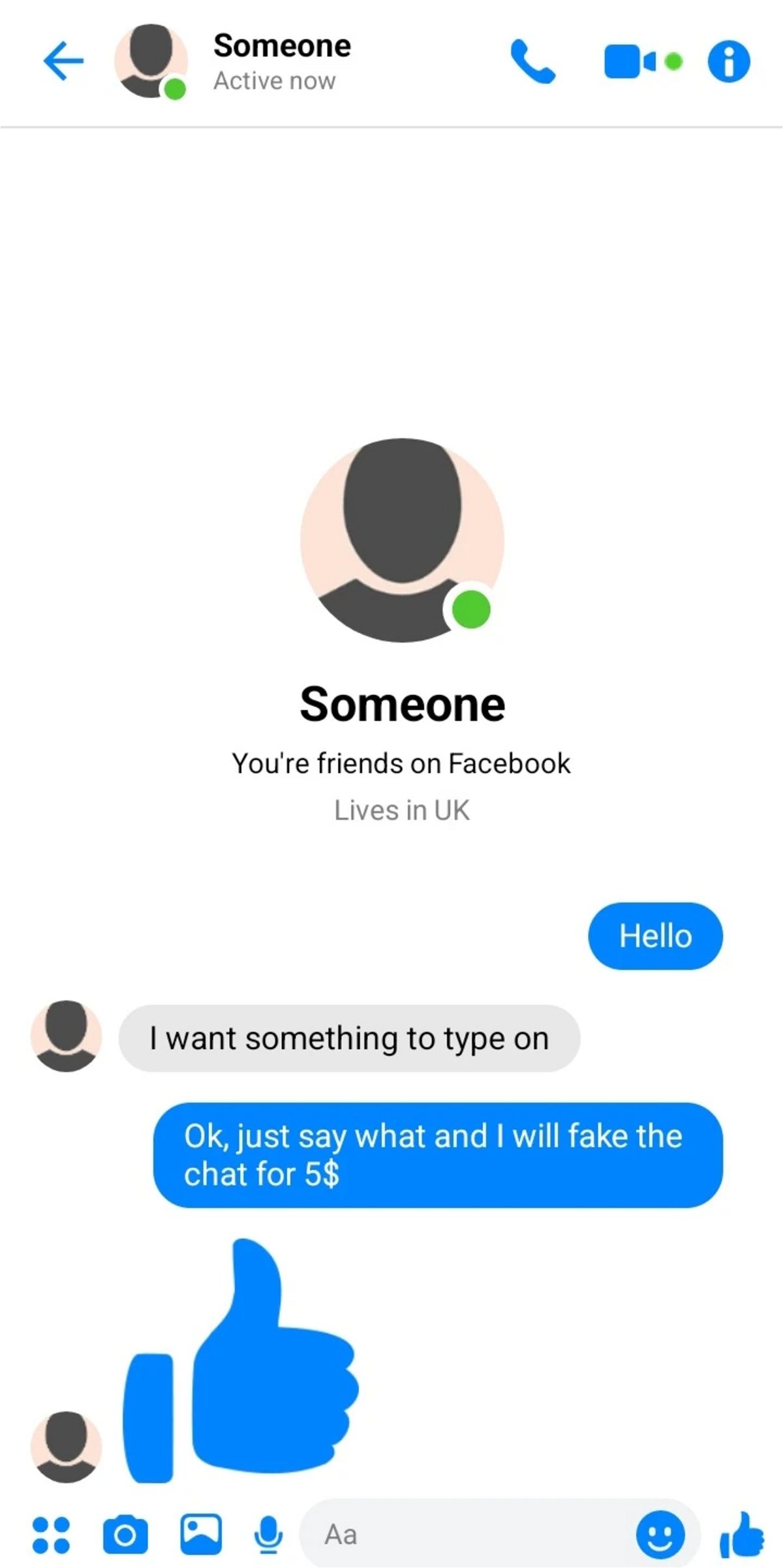 Facebook Messenger Conversation