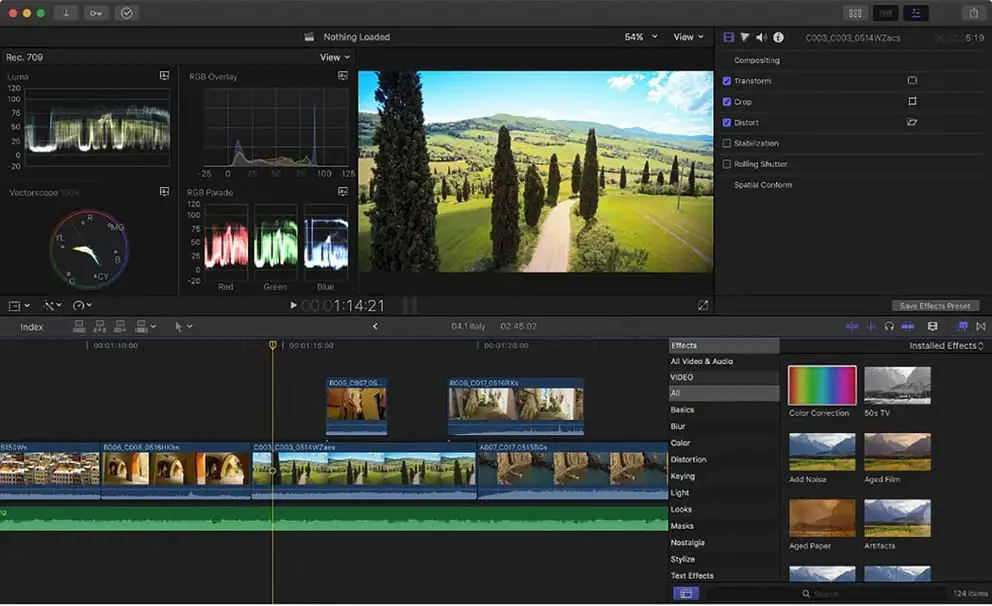 Final Cut Pro includes AI-powered features