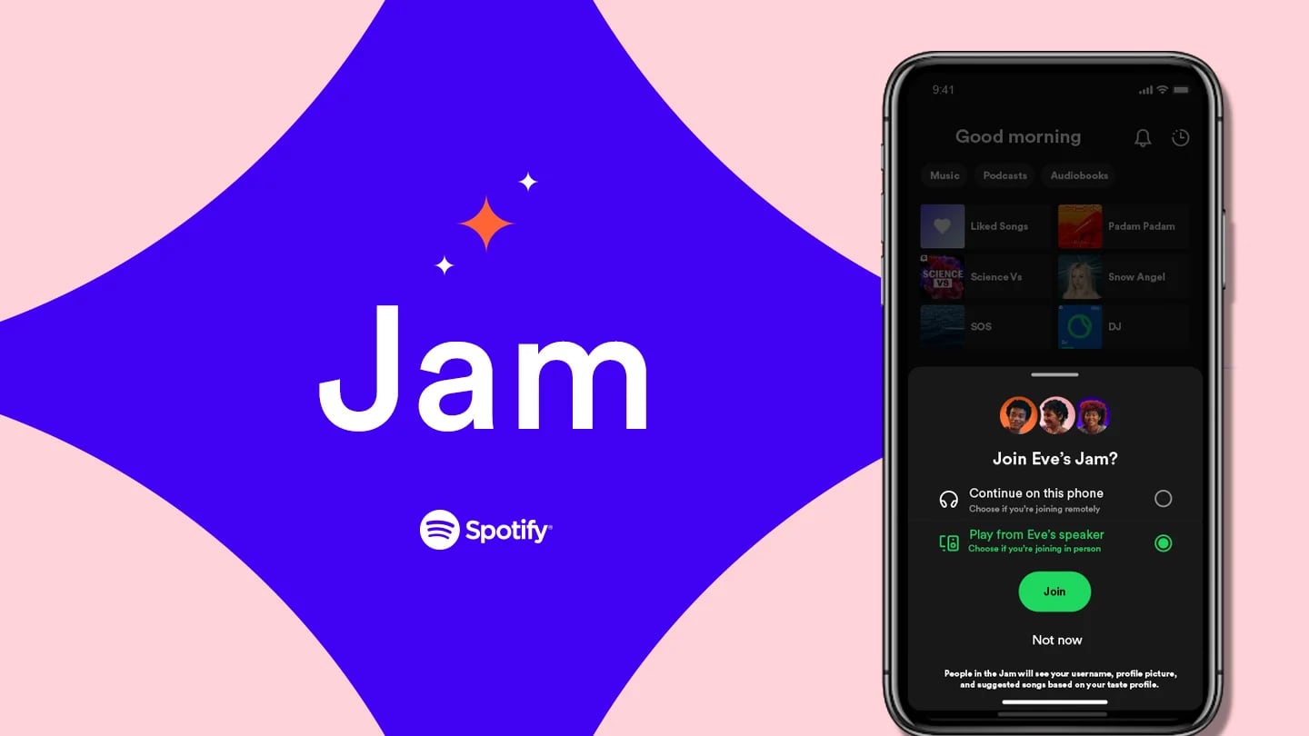 Jam is a real-time listening session that allows users to connect through their playlists