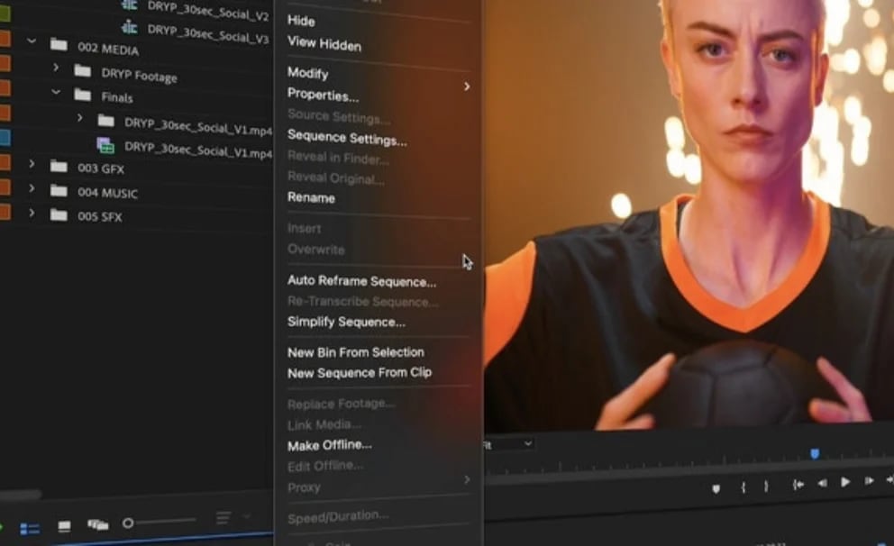 Premiere Pro includes artificial intelligence to simplify complex tasks and speed up editing