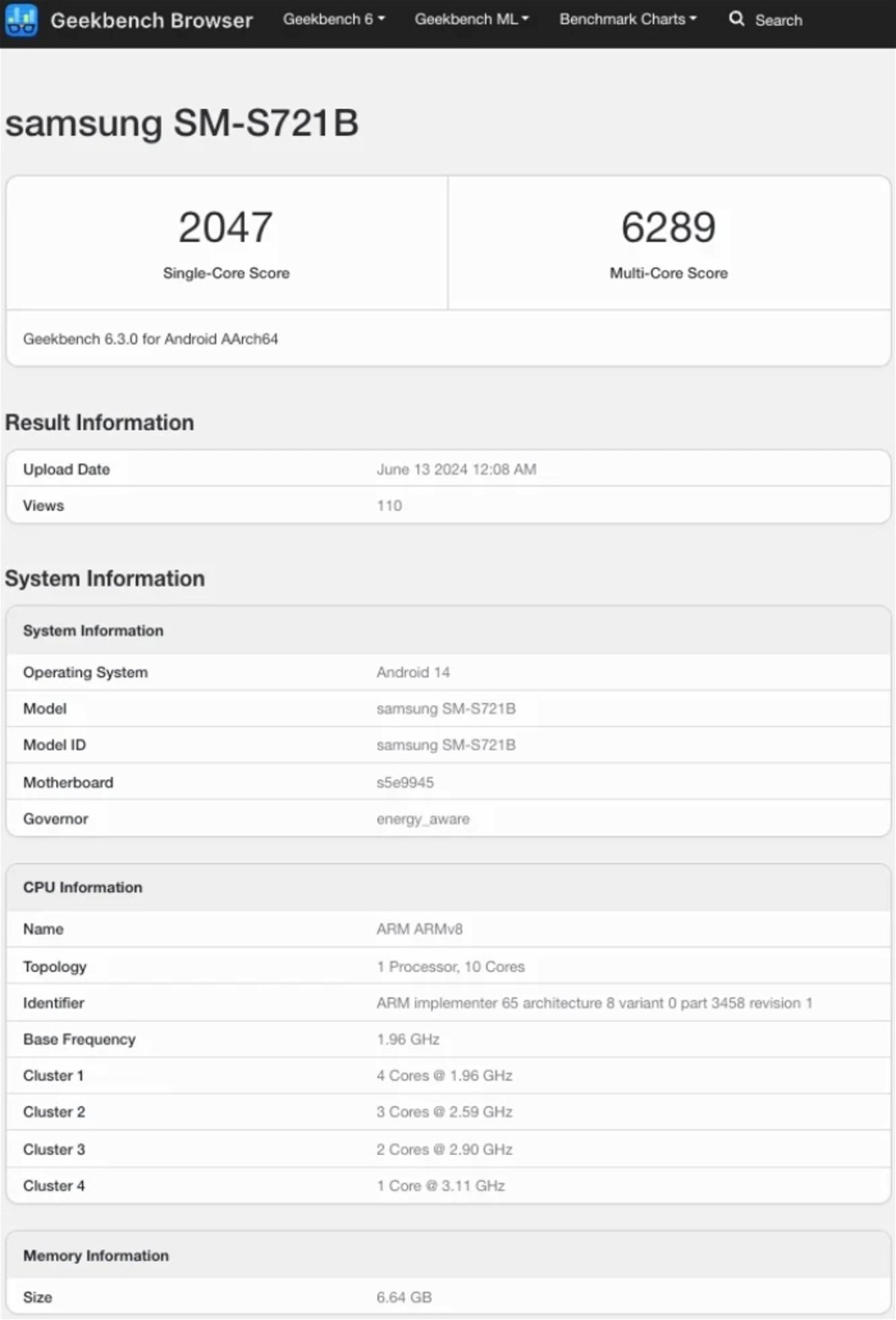 Samsung Galaxy S24 FE data leaked on Geekbench