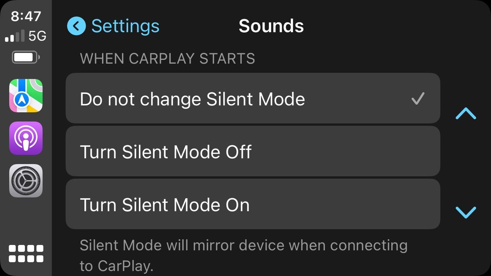 Setting up iOS 18 CarPlay Silent Mode