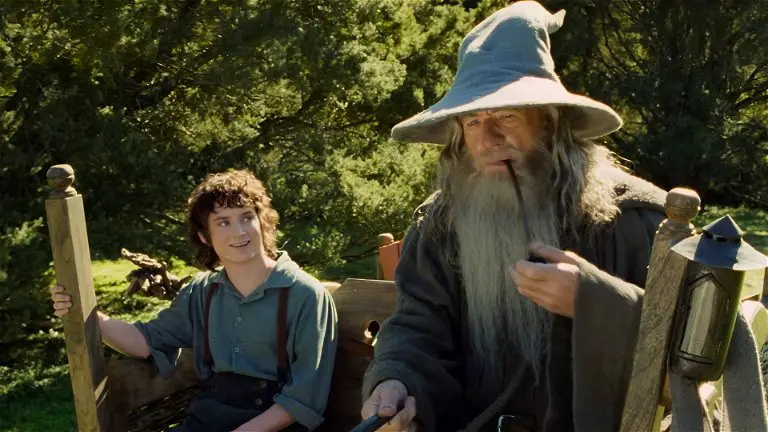 The rare deleted scene from 'The Lord of the Rings' in which Gandalf teaches Frodo Sindarin, or tries to