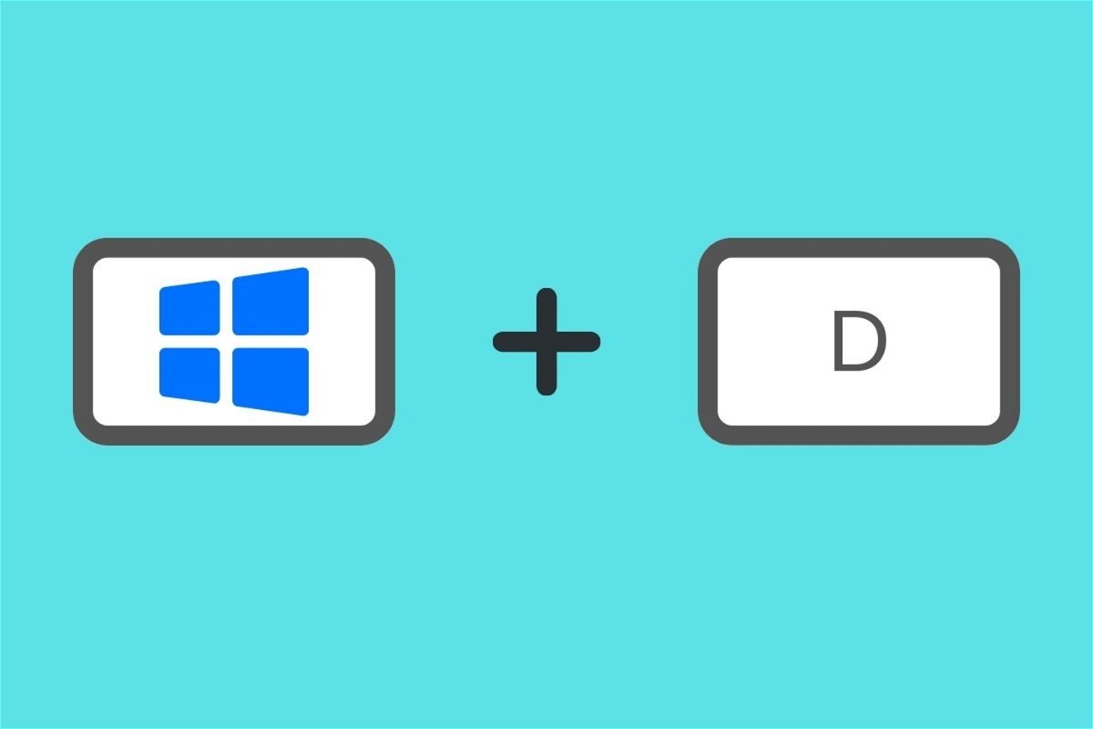 D for Desktop. This shortcut shows you the desktop