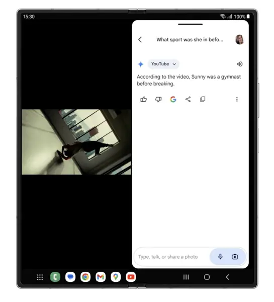 Gemini suggestions on Samsung devices