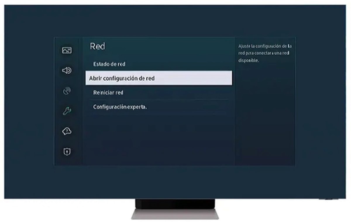 Network Settings Menu on a Samsung TV