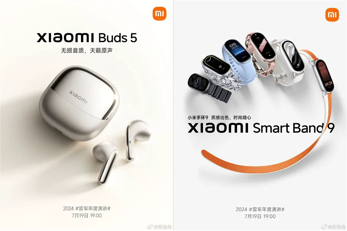 Xiaomi Buds 5 and Xiaomi Smart Band 9